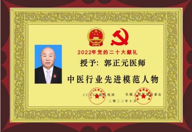 奋进新征程 扬帆正当时 中医行业先模人物---郭正元